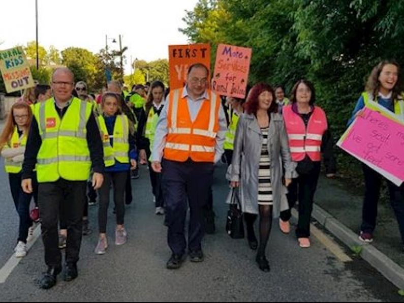 Students refused access to bus service stage 10km walking protest to school