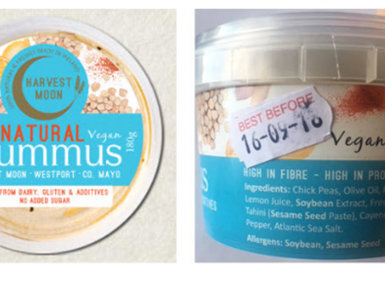 Recall notice following bacteria found in hummus batch sold in Ireland