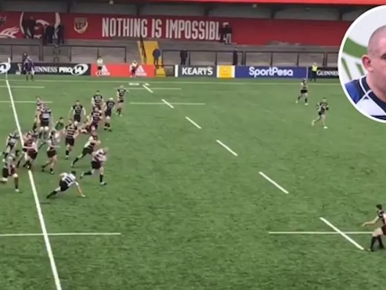 Watch this Limerick prop's superbly skilful break from halfway line to set-up try