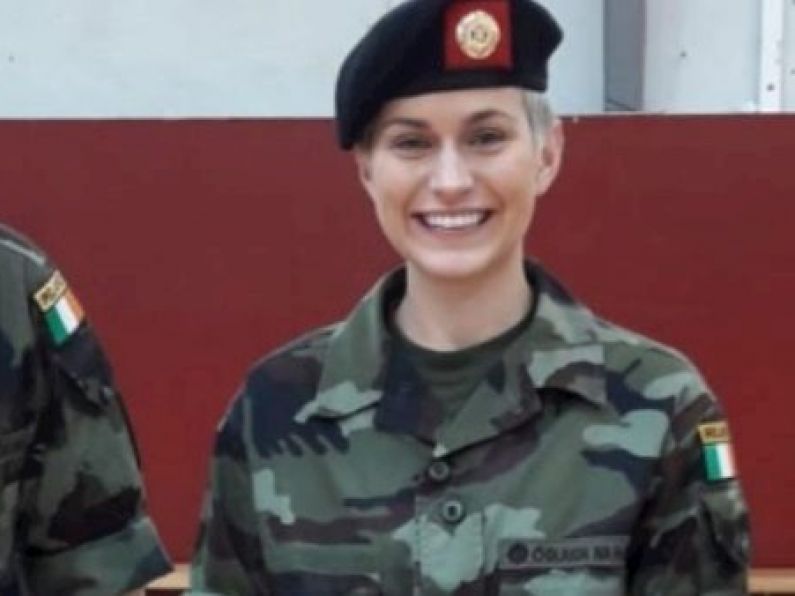 Former Rose of Tralee Maria Walsh passes out as a trooper in the Reserve Defence Forces