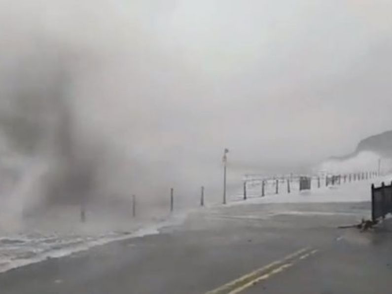 Watch: The waves in this town during Storm Diana were enormous today