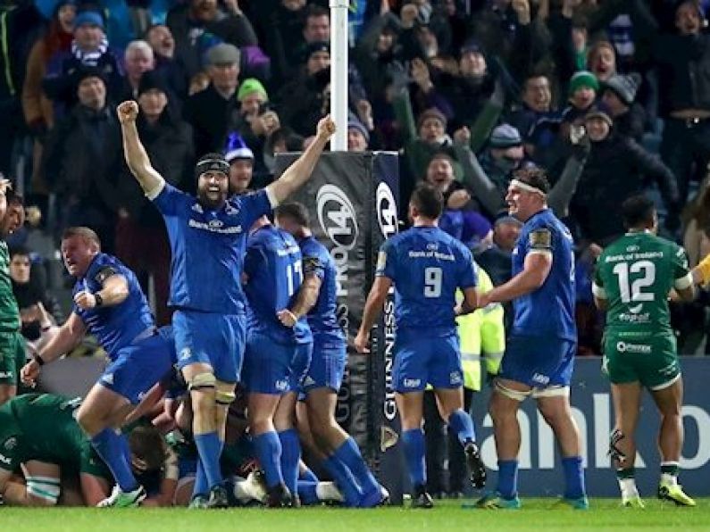 Leinster score last-gasp try after 41 phases to beat Connacht in Christmas cracker
