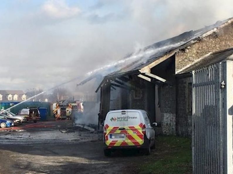 Video: Rail services affected after fire breaks out at Portarlington station