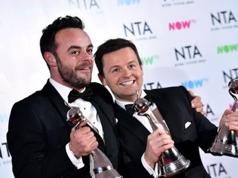 Ant McPartlin thanks Declan Donnelly as duo claim Best TV Presenter award at NTAs