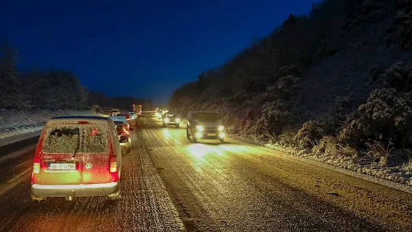 Plummeting temperatures to drop as low as -4 causing havoc on the roads