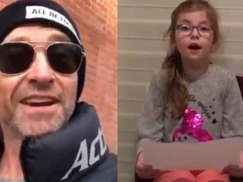 Hugh Jackman sends sweet video reply to Irish girl singing song from The Greatest Showman