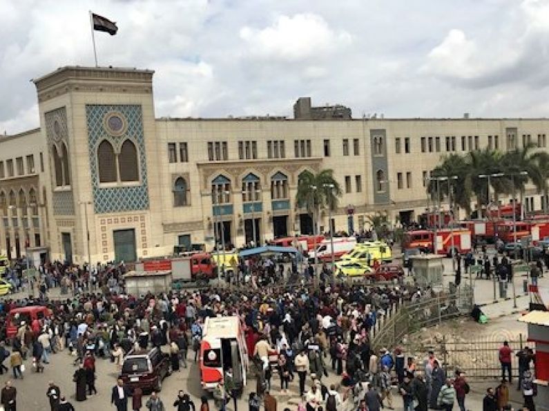At least 20 killed and 40 injured in fire at train station in Egypt
