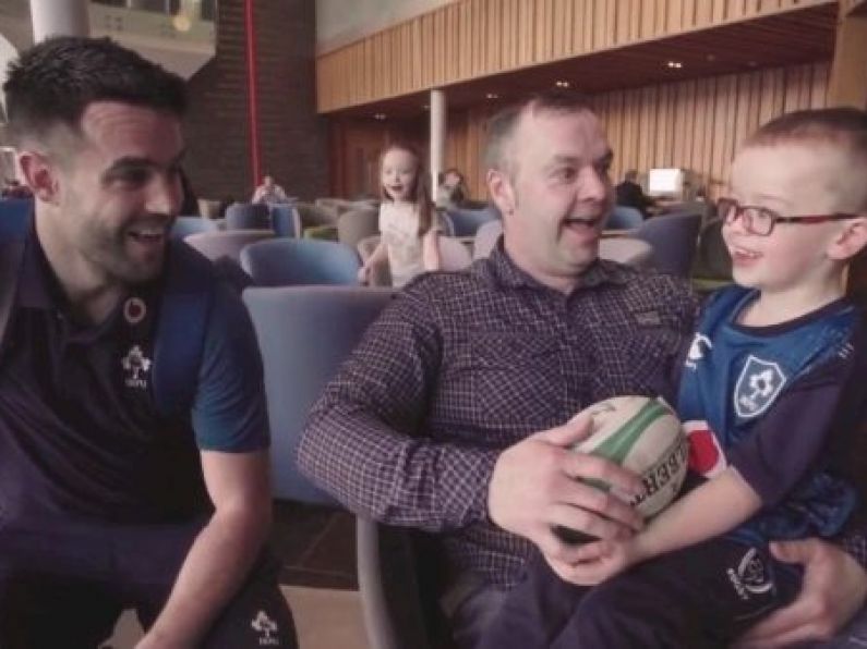 WATCH: Ireland's (smallest) biggest fan meets his rugby heroes