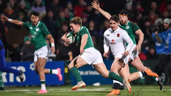 Ireland U20s come from 11 points down to earn bonus-point win over England U20s