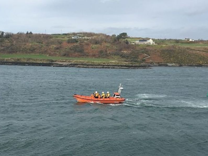 Baltimore lifeboat crew rescue windsurfer who was close to rocks in force 5 wind