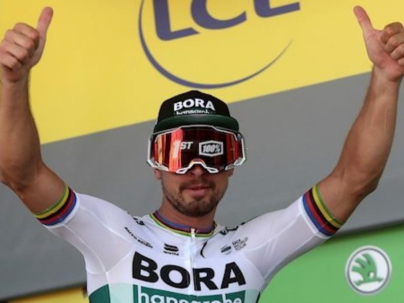 Peter Sagan sprints to stage five victory at the Tour de France