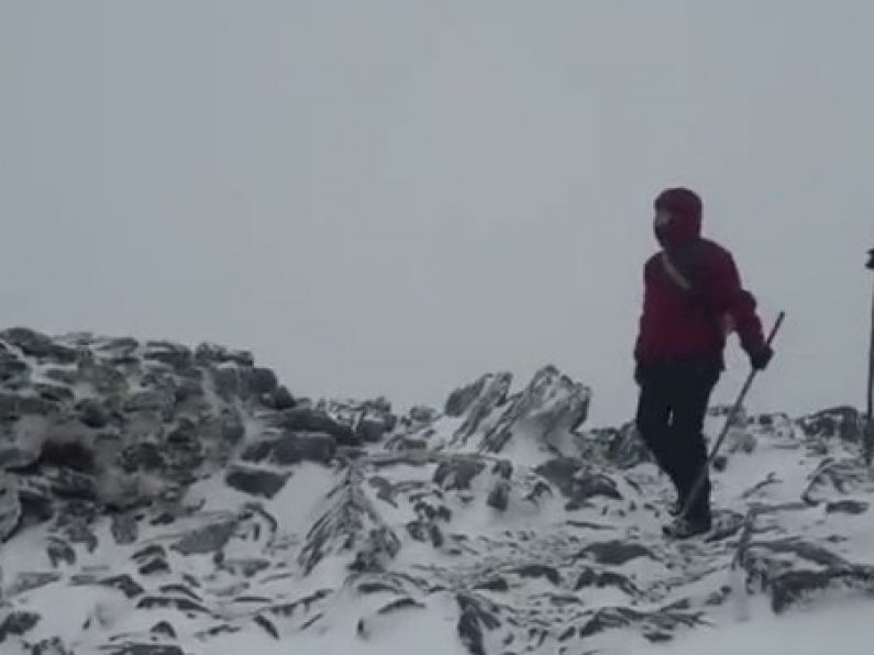 ‘Let it snow, let it snow’: Watch as climbers tackle a snowy Carrauntoohil