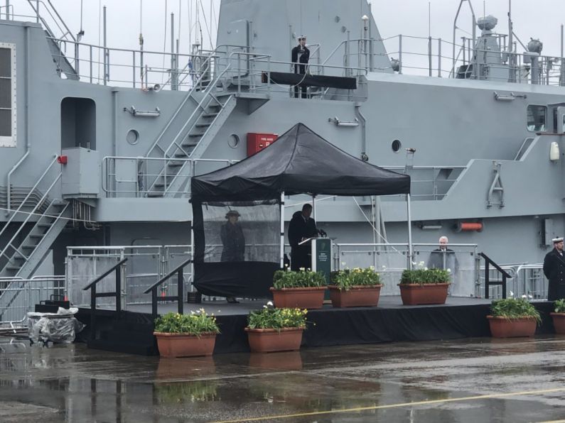 A new navy ship is being officially named and commissioned in Waterford today