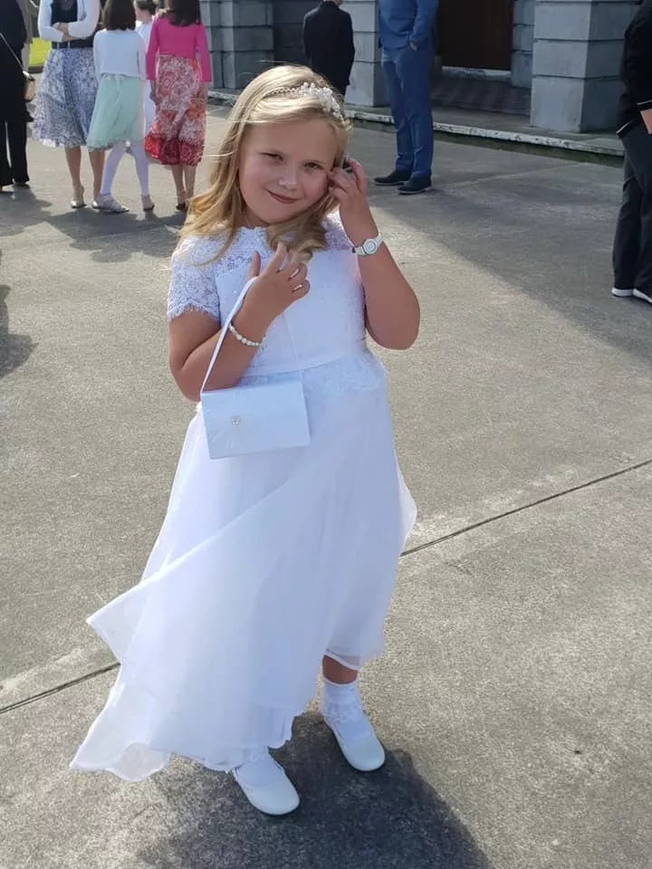 'She did what she needed to do': Girl, 8, learns to walk for Holy Communion