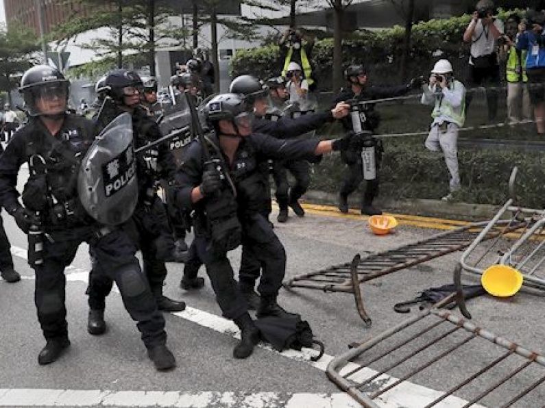 Hong Kong police beat up unarmed extradition law protestor