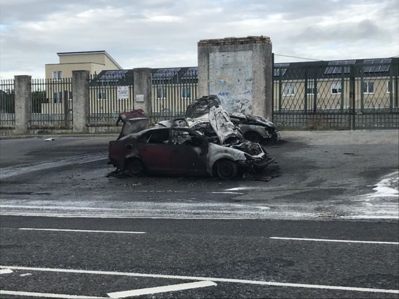 Killure Road re-opened after vehicles went on fire