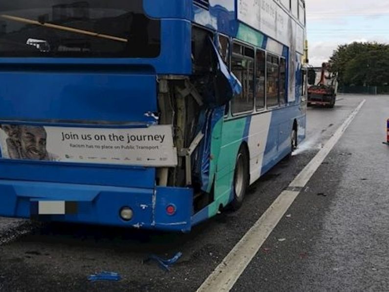 Four people receive treatment after bus and lorry collide in Dublin