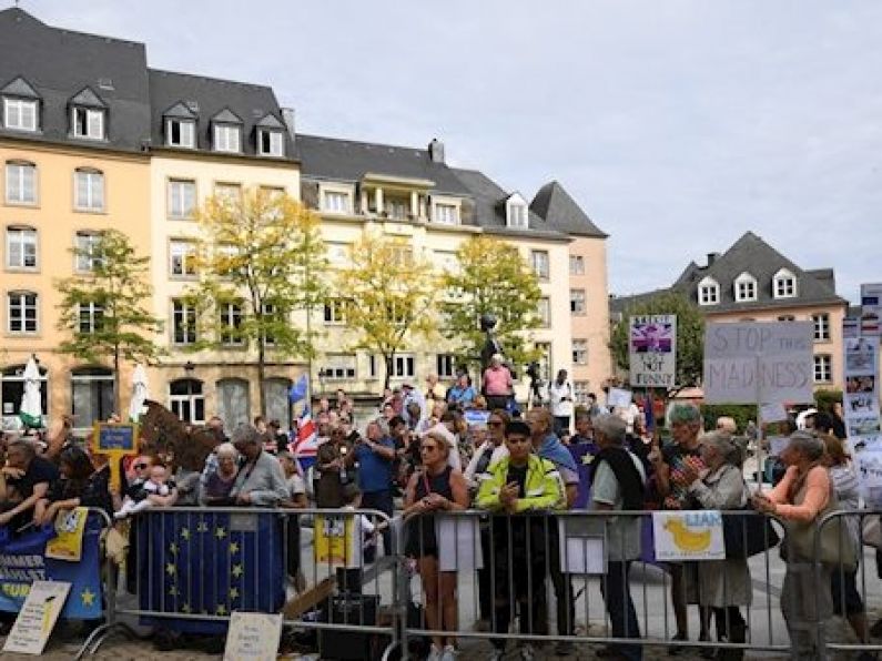 Boris Johnson fails to show up at Luxembourg press conference for fear of being 'drowned out' by protesters