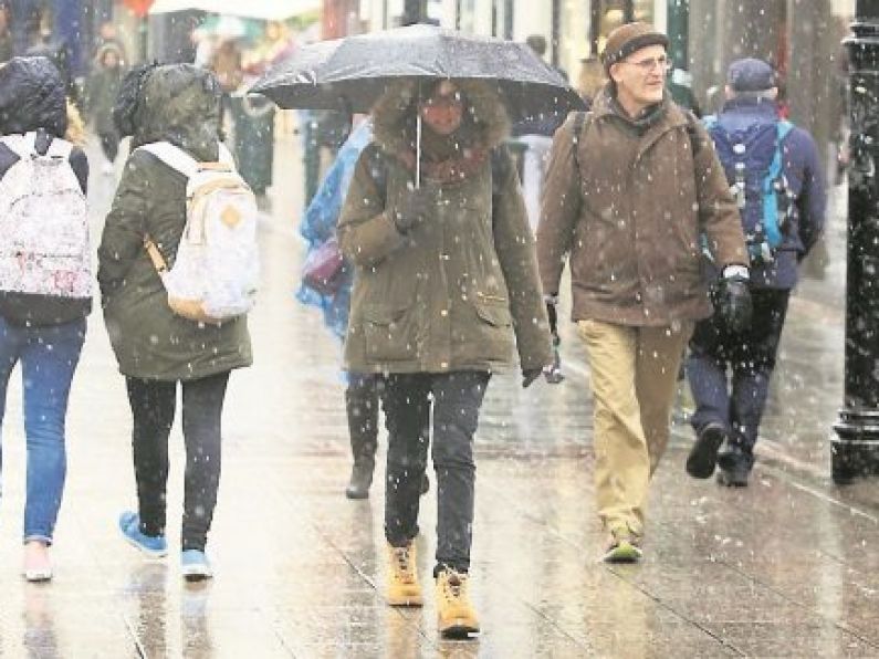 Yellow rainfall warning issued for five counties