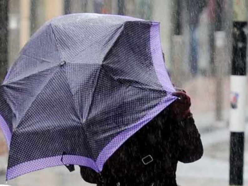 Status yellow weather warning issued for five counties