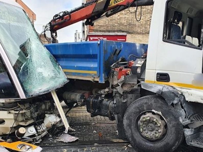 One person injured in collision between truck and Luas