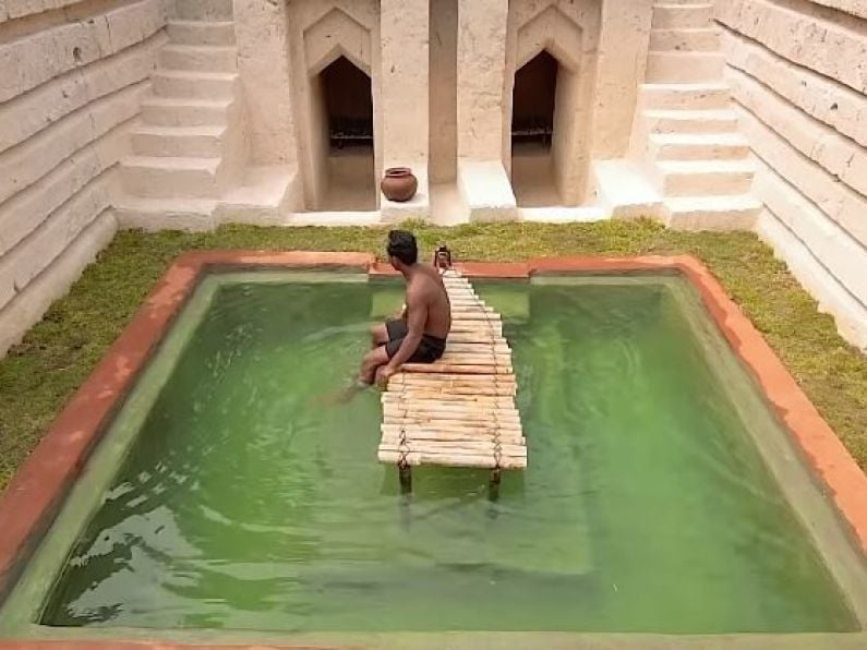 Watch: Man Builds Insane Swimming Pool - By Hand!