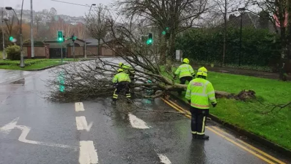 Storm Brendan: 'Gusts into the red just on the coast' in north-west; More than 30,000 without power