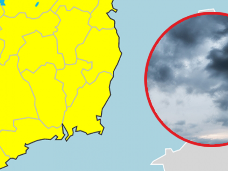 Status Yellow Rain and Thunderstorm warning in place for all 5 South East counties