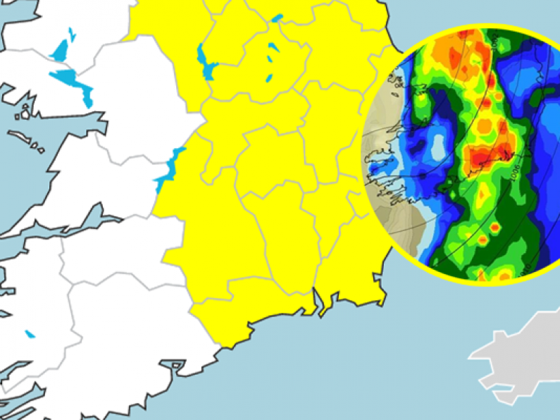 Yellow rainfall warning remains in place for entire South East
