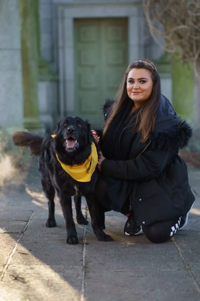Woman diagnosed with rare brain disease inspired by care from adopted dog