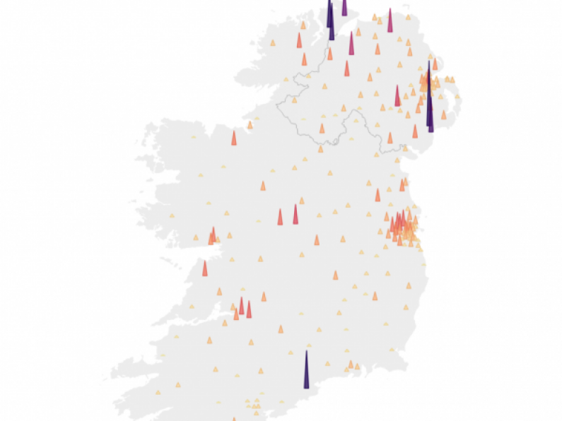 Carlow has the highest of Covid-19 in Ireland