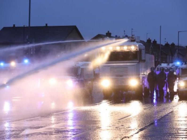 Police blast rioters with water cannon as violence flares again in N Ireland