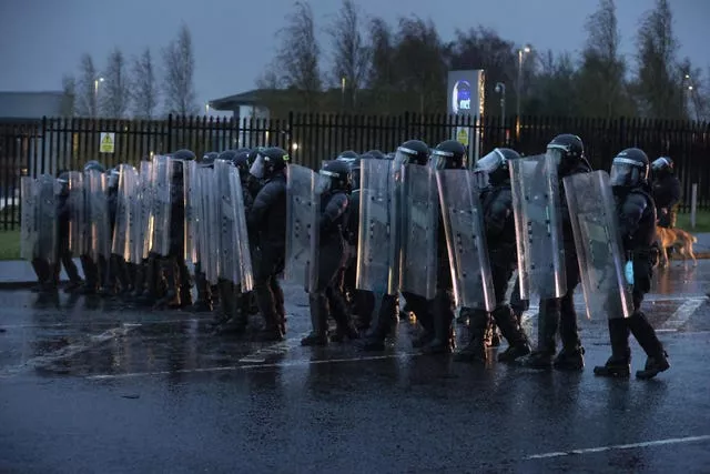 Police blast rioters with water cannon as violence flares again in N Ireland