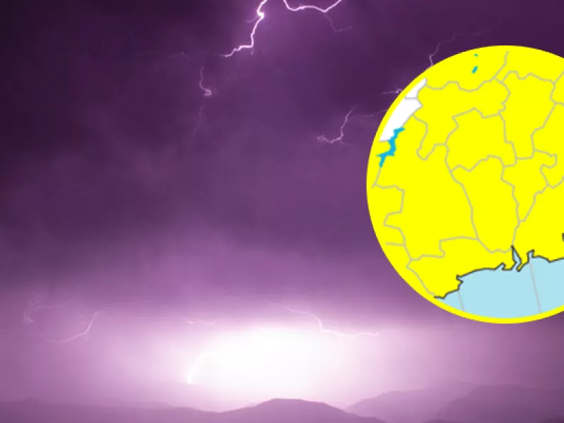 Met Éireann issues thunderstorm warning for all South East counties