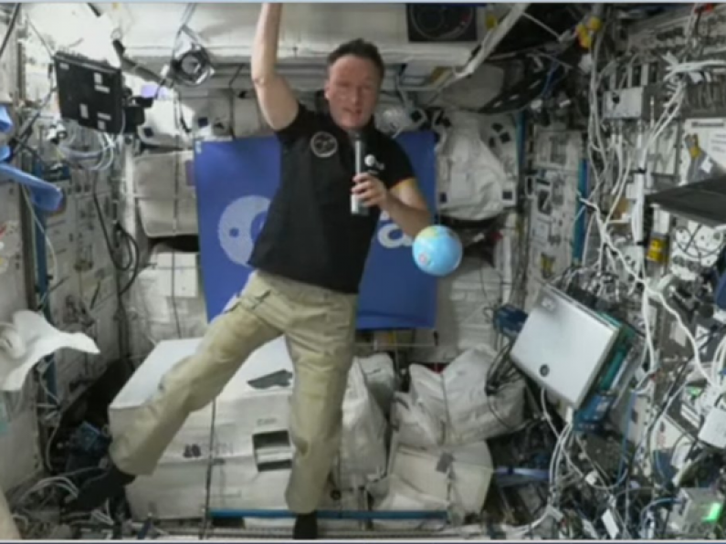 Astronaut in space visits Carlow school students virtually