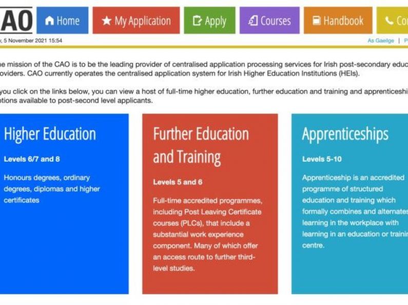 Revamped CAO website shows all third-level options
