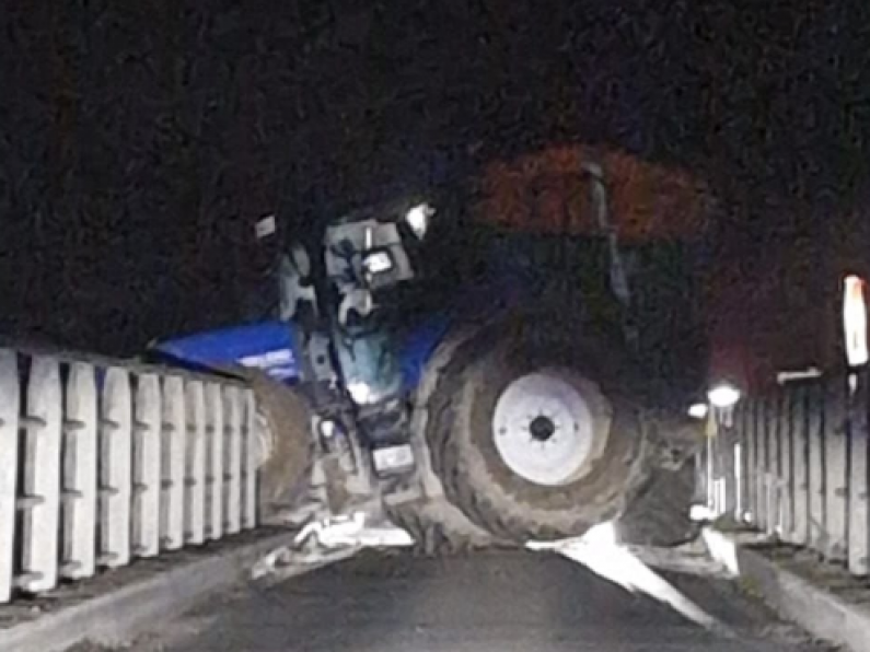 Busy Wexford bridge closed after tractor ploughs through railing