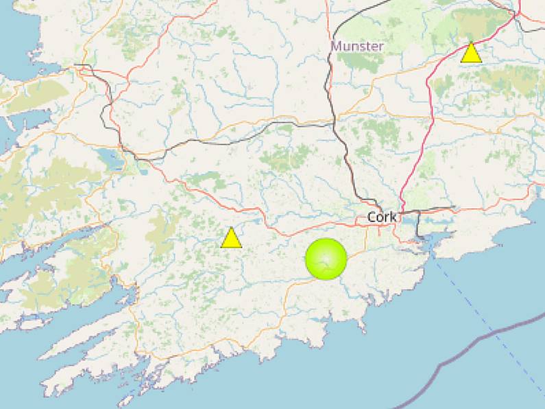 Earthquake recorded in Cork this morning