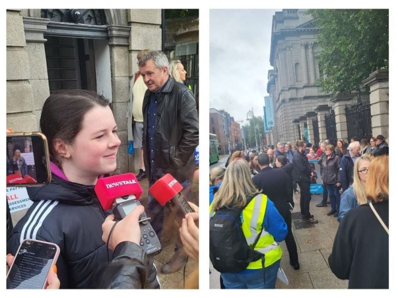 Tipperary autism activist Cara Darmody (14) leads rally at Leinster House for improved services