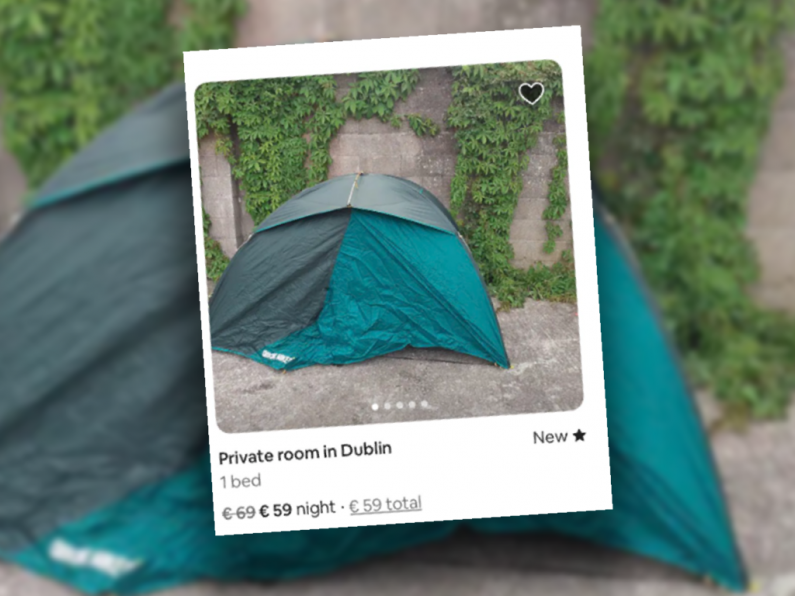 Outrage over tent for rent in Dublin on Airbnb for €60 per night