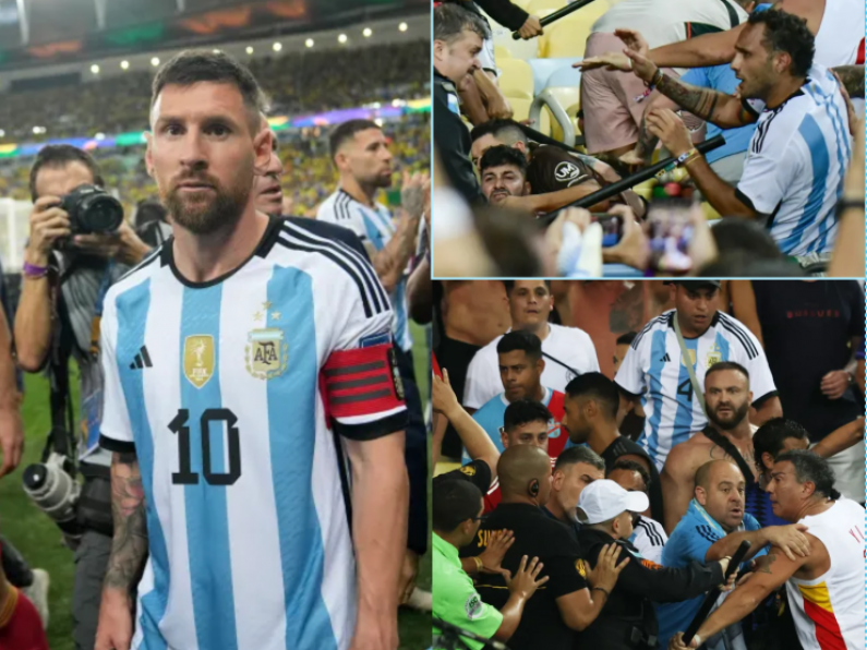 Watch: Fight breaks out in stands as Argentina smash Brazil at the Maracana
