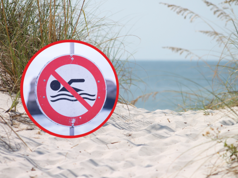 Do not swim notice at two Wexford beaches