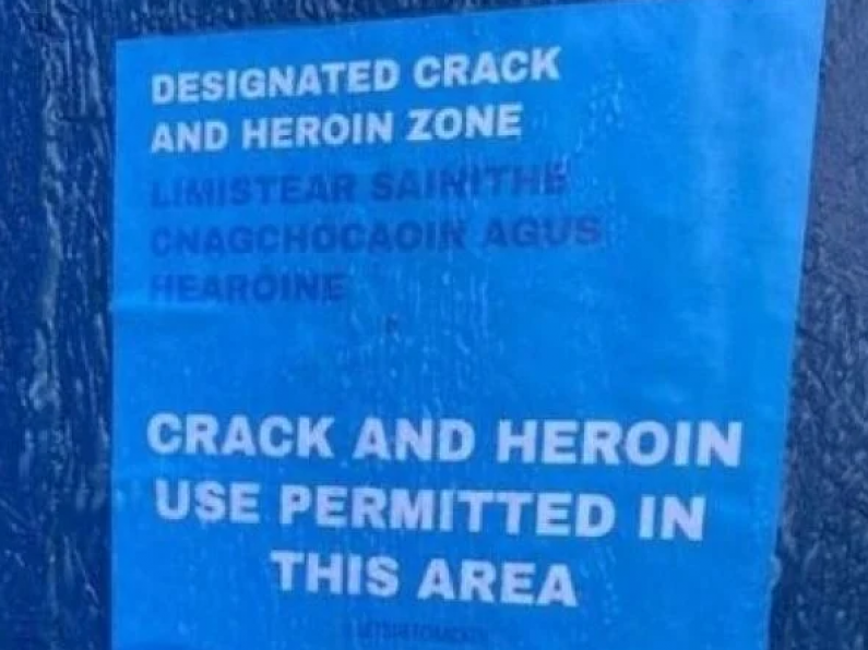 Crack and heroin drug zone posters to be removed