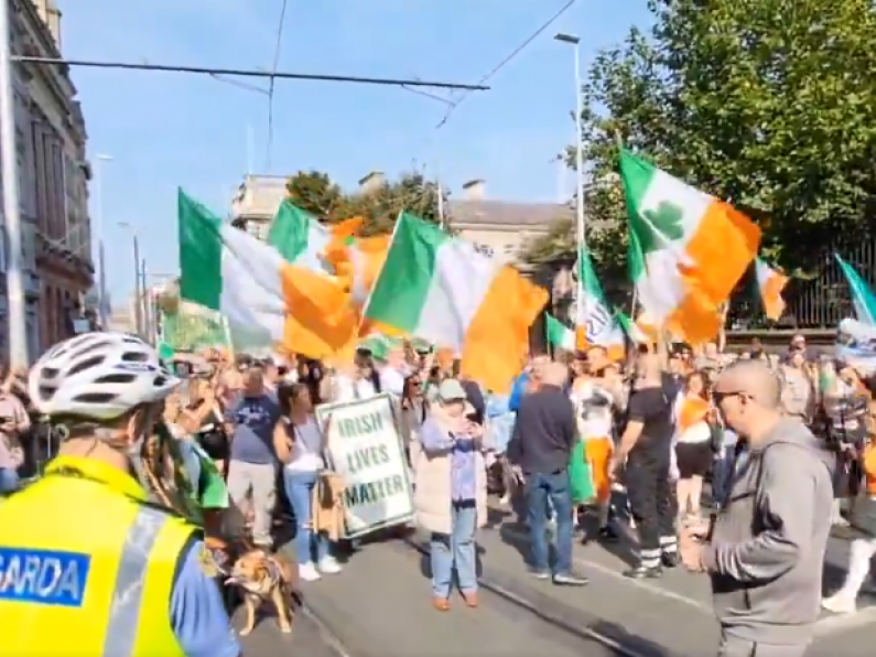 19 people in custody after trouble during protests in Dublin