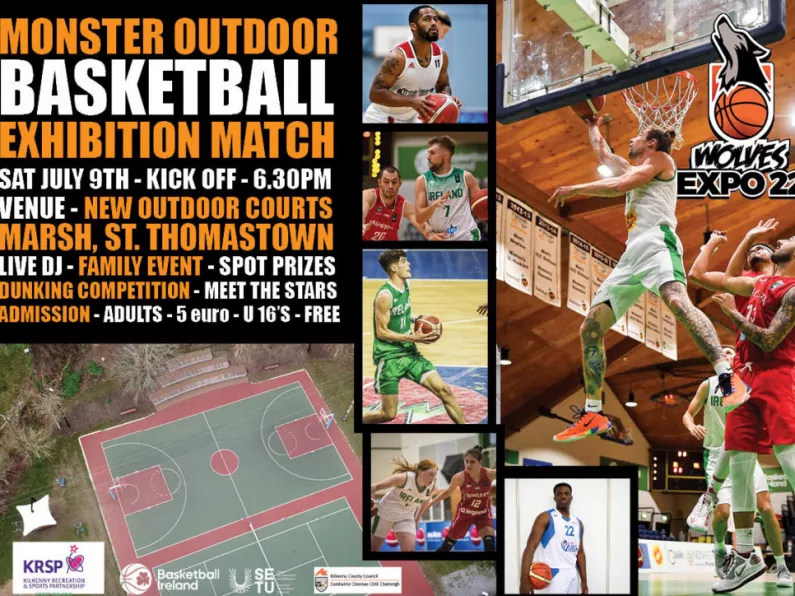Monster outdoor basketball exhibition in Thomastown