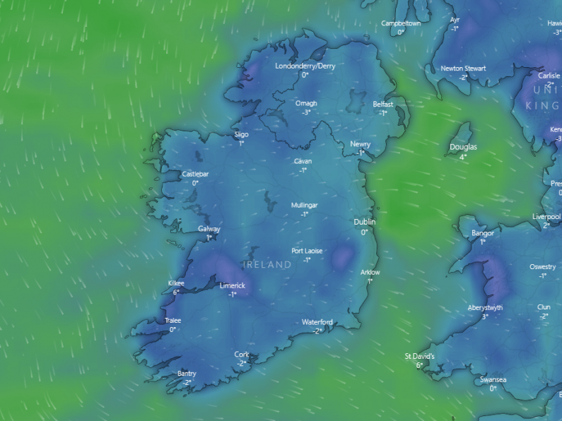 Freezing rain tonight will result in lethal driving conditions, says Met Éireann
