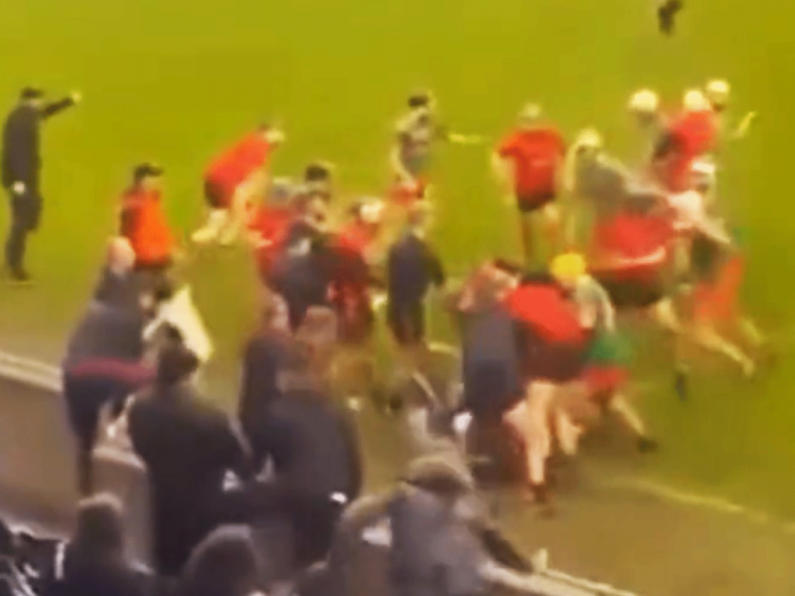 Watch as mass brawl erupts at GAA match between Wexford's Oulart the Ballagh and Naomh Barróg
