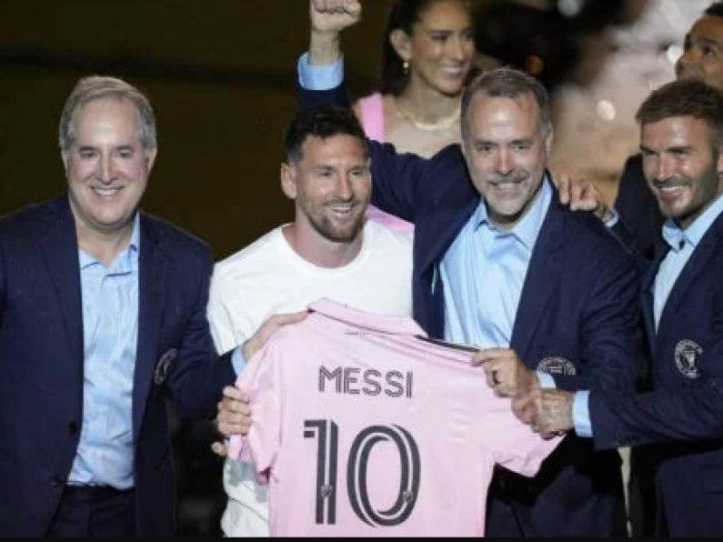 ‘The best player to ever don boots’: Lionel Messi unveiled to Inter Miami’s fans