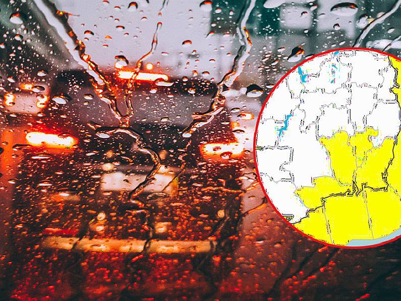 Waterford and Cork issued status yellow rain warning tomorrow