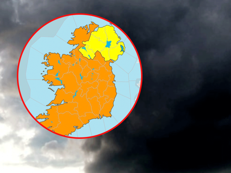 Ireland placed under Status Orange warning with heavy showers & thunderstorms set to strike